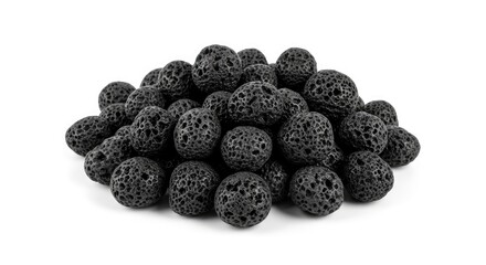 Pile of Black Lava Rock