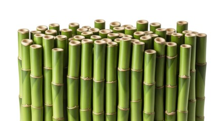 Green Bamboo Stalks