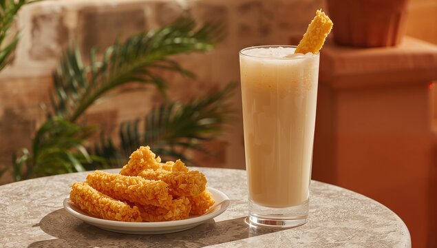 Traditional drink and pastry pairing from eastern Spain: Horchata and Fartons