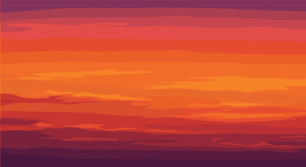 Obraz premium Vibrant Sunset Sky A Colorful Illustration of the Evening's Warm Hues and Atmospheric Beauty