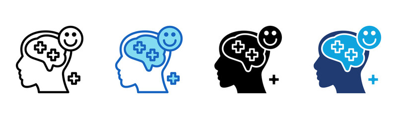  Optimism icon Multi Style Vector Illustration