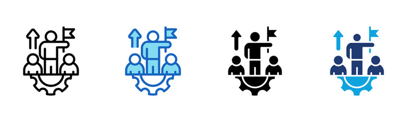 Leadership Development icon Multi Style Vector Illustration