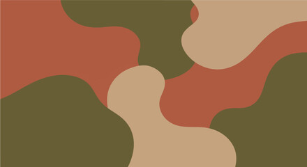 Abstract camouflage pattern with earthy tones and fluid shapes, perfect for background or design elements