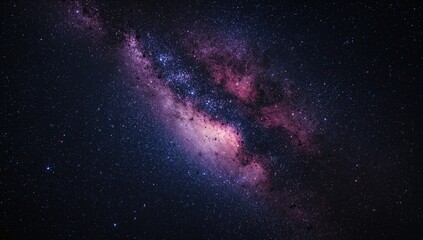 Fototapeta premium Close-up view of the Milky Way galaxy featuring stars and cosmic dust, showcasing the vastness of space