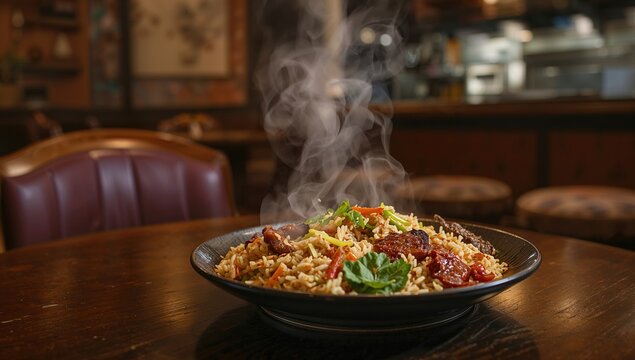 This is nasi liwet, a traditional dish originating from Central Java