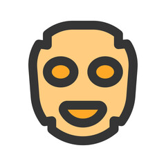 facial mask flat line icon
