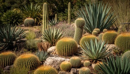 Cactus Garden in Summer, showcasing seasonal change