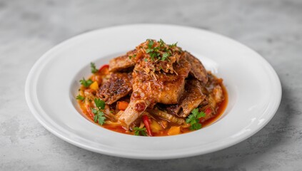 White plate with assorted vegetables, fiber-dense choice