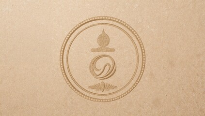 Zen Garden with Calm Symbols in Nature, Line Pattern Texture on Sand Beach, Design for Meditation and Wellness