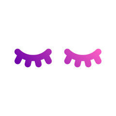 eyelashes glyph gradient icon