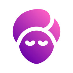 glowing skin glyph gradient icon