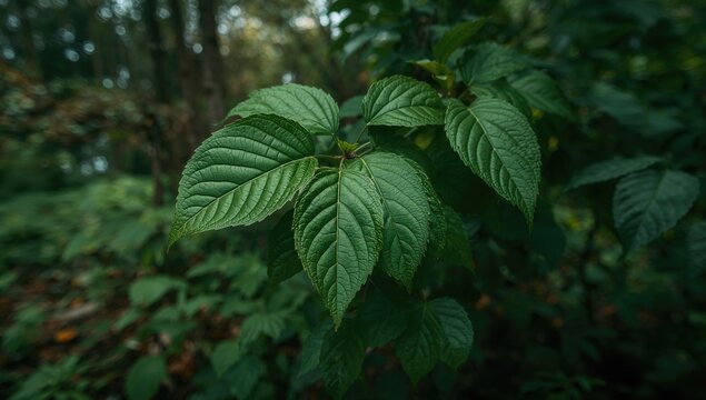 Fresh green leaves, ideal for editorial header background