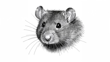 Curious gray rat with sharp features, showcasing the theme of isolation