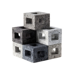 Clear Transparent Background with Distinct Cinder Blocks Pattern