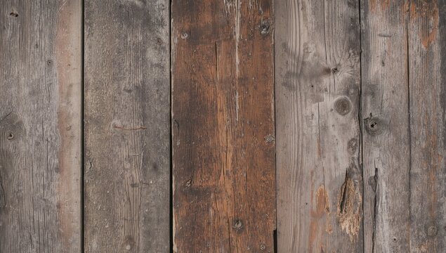 Damaged wooden wall surface featuring scratches and nail holes, highlighting potential safety concerns