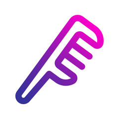 comb line gradient icon