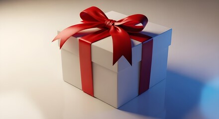 gift box with red ribbon