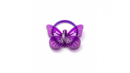 A purple plastic hair tie, suitable for hair accessories,