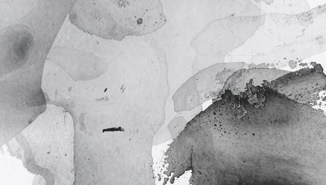 Background design in watercolor, dry brush splotches and streaks on linen textured paper, suitable for editorial header background