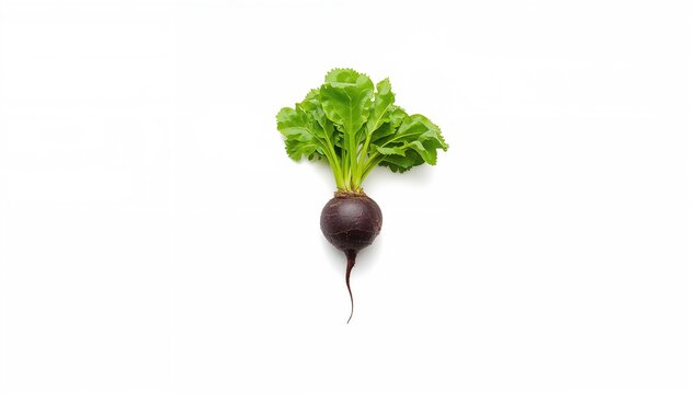 Black radish displayed against a white backdrop, fiber-dense choice