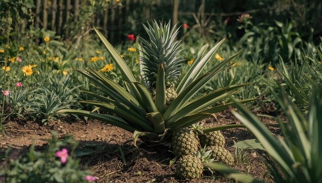 Cultivating a pineapple from garden plants, a rewarding gardening experience