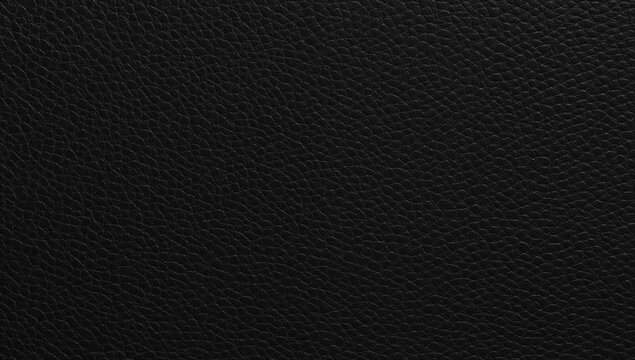 Closeup of seamless black leather texture, surface material for fashion applications, suitable for luxury wallet designs