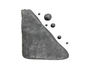 landslide prone icon 3d illustration render