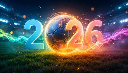 2026 world “Creative Football Illustration for 2026 – Abstract Sports Art and Futuristic Design (Generative AI)”
