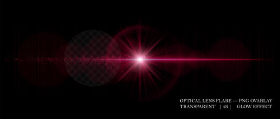 Bright optical lens flare with glowing particles, smooth reflections, and soft transparency. Perfect for overlays, highlights, and digital effects.