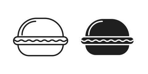 Burger icon in filled, thin line, stroke style for website and apps