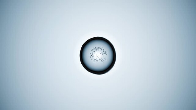Skin care, cosmetic concept - 3d slow motion animation of gel balls morphing, fluid bubble molecule. 