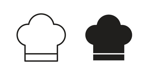 Chef icon in filled, thin line, stroke style for website and apps