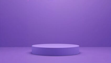 3D violet podium with abstract geometric design, suitable for product display or marketing