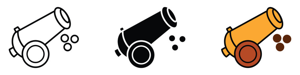 Cannon icon vector. strength and history symbol. vector illustration.