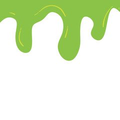 Vibrant Lime Green Slime Dripping Seamless Border