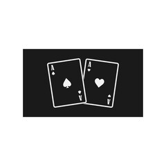 ace and love playing card icons