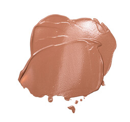 Liquid cosmetic foundation smear creating creamy texture on transparent projects beauty background isolated a transparent