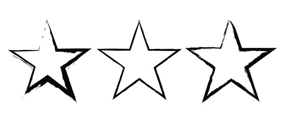 set of star grunge textures frame icon, grunge frame icon, collection star photo image frame icon.