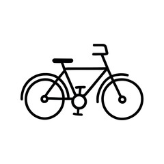 Obraz premium Simple Isolated Black and White Bicycle Illustration Graphic