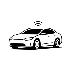 Fototapeta premium Sleek Automotive Design Showing Autonomous Car with Connected Technology