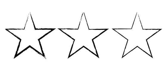 set of star grunge textures frame icon, grunge frame icon, collection star photo image frame icon.