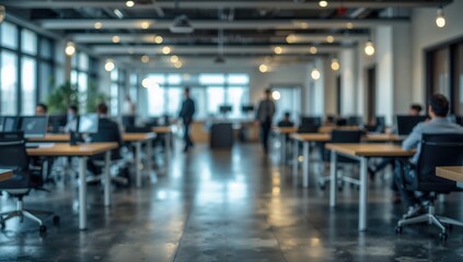 Fototapeta premium Modern office interior featuring furniture and technology, designed for productivity and collaboration
