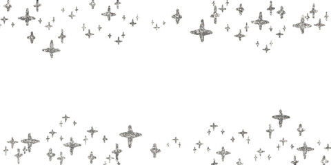 Stars Silver sparkle splatter border png. Premium design, wedding, vip cover template, grand opening, flyer. A stars silver frame made of falling snowflakes. A border for a festive decoration.