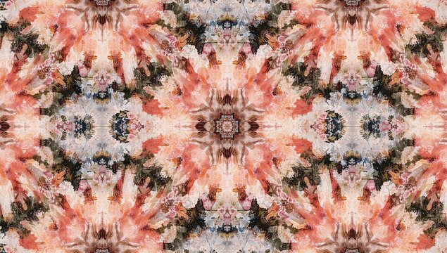 Seamless floral pattern in abstract design, ideal for editorial backgrounds - Powered by Adobe