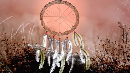 Basketball hoop in the field