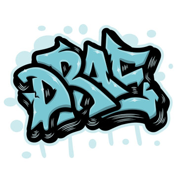 Drae graffiti lettering typography art illustration