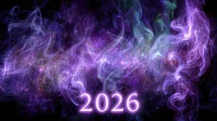 Obraz premium Colorful Smoke Abstract Background Design for New Year Celebration