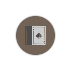 Vector playing card icon as love