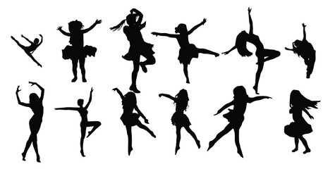 pretty girl in black silhouette