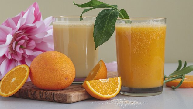 Experience the vibrant flavor of freshly pressed citrus juice, rich in vitamins and ideal for a revitalizing morning boost
